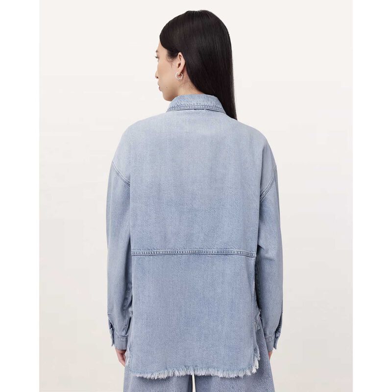 AllSaints Hettie Oversized Denim Shacket image number 1